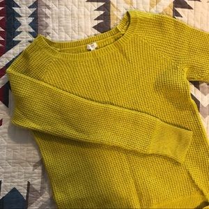 J. Crew Yellow Waffle-knit Sweater